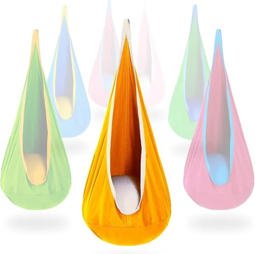 tylxayoxa Hängehöhle,Pod Schaukelsitz,Tragbarer Hängesessel Schaukel Mit Aufblasbarem Kissen,Hängesessel, Schaukelstuhl Mit Tasche,max 80kg Für Den Innen Und Außenbereich(C)