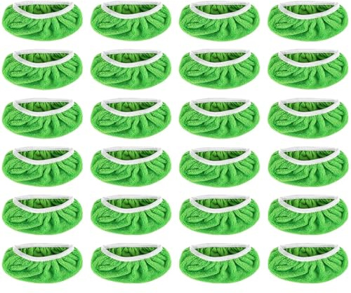 Serpillière Recharge Lot De 3/8/10/18/24 Tampons De Rechange En Microfibre For Balai À Franges Plat Lavable(24Pcs)