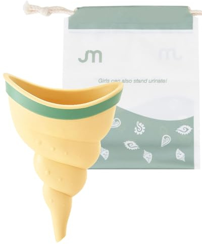 TPZORJX 1 Pieza Orinal para mujeres,Orinal plegable para mujeres,Embudo de orina reutilizable para mujeres,Vaso orinal de pie para maternidad,Portátil con estuche de almacenamiento，Amarillo