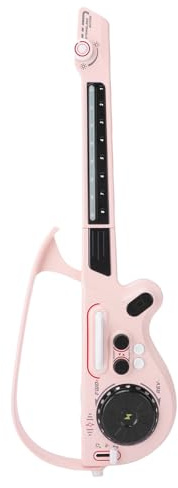 Asixxsix Chitarra Giocattolo per Bambini, Chitarra Pieghevole Senza Corde, Chitarra per pianofortes Educativa, Compleanno, Regalos Educativo di Natale per 3 4 5 6 7 8 9 10 Anni (PINK)
