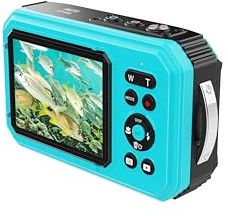 Unterwasserkamera zum Schnorcheln mit 32GB Karte Dual-Screen