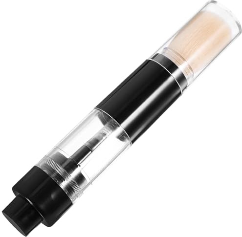 Garneck Brocha para Polvos Sueltos Pequeña Portátil Botón, Cerdas Sintéticas Tipo Lana para Maquillaje de Viaje y Rubor, Pincel Facial Multifuncional para Colorete E Iluminador
