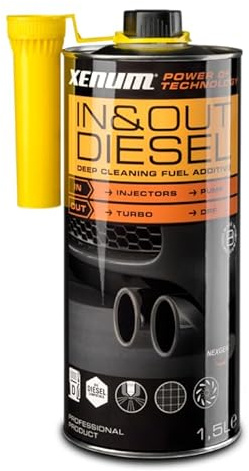 Genérico Xenum IN & out Diesel Limpiador Avanzado Multifuncional para Combustible Diésel, 1,5 L, Limpia Inyectores, FAP, Turbo y Catalizador, Reduce Humo y Emisiones, No Requiere Desmontaje