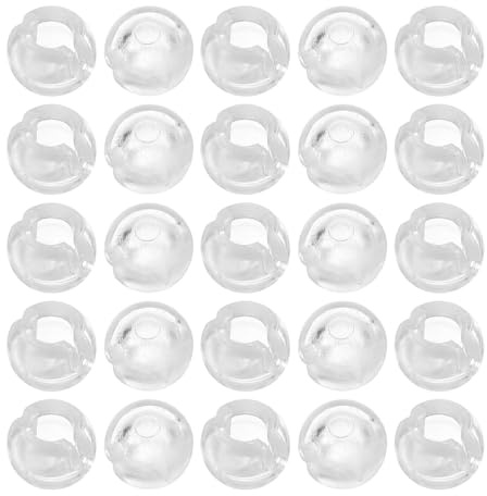 PACKOVE 25 Unidades Accesorio Cuentas Ordenada de Pom de 4.5mm y para Sujeción en de para Tope Cadena Ciega Transparente Cortinas Estores y Persianas