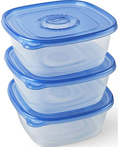 Glad Food Storage Containers - Family Sized Container - 104 Ounces - 3 Containers