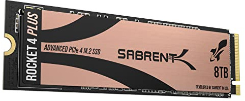 SABRENT Rocket 4 Plus 8TB NVMe SSD M.2 PCIe Gen4 x4 | Ultra-High Capacity Internal Drive | 7000MB/s Read | Ideal for Gaming, Video Editing & PS5 Expansion (SB-RKT4P-8TB)
