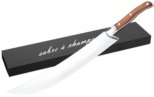 Uniharpa Champagne Saber Sword with Gift Case,Wood Handle & Stainless Steel Blade - Premium Saber for Champagne Bottle Opening,Champagne Knife,Champagne Themed Gifts for Wedding and Christmas