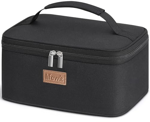 Lifewit Kühltasche Klein Isolierte für Männer Frauen, Faltbar Lunchbox Lunchtasche Isoliertasche Tragbare Kühlbox für Herren Damen für Picknicks Arbeit, Schwarz 6L