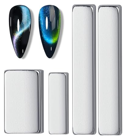 4 Stück Nagel Magnet Stick Set 3D Cat Eye Magnet Stick Magnet Nagellack Nail Art Werkzeug Magnetstift Magnetische Stift Katze Eye Pen für Ideal Katzenaugen Maniküre Magische Effekt