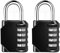 Youery Lot de 2 cadenas à combinaison à 4 chiffres - Cadenas en métal avec code numérique - Cadenas à combinaison - Cadenas à combinaison pour casier, clôtures de jardin, salle de sport