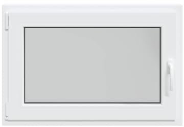 vidaXL Kellerfenster RISOR 90x60 cm Dreh Kipp DIN Links Weiß