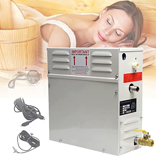 PoêLe De Sauna,3kw/4.5kw/6kw/9kw GéNéRateur De Vapeur Sauna De Vapeur Machine De Bain Pour Le Sauna De La Maison Avec ContrôLeur NuméRique,ParamèTres De TempéRature De 25 °C-55 °C,220V-3000W