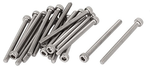 sourcing map M3 x 40 mm, 0,5 Abstand Bolzen-Cap Head Innensechskant-Schrauben, 20 Stück Zylinderschrauben mit Innensechskant Zylinderkopfschrauben Maschinenschrauben Edelstahl Gewindeschrauben