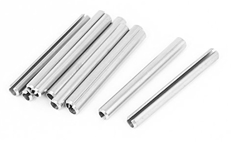 sourcing map a15081000ux0322 M5 x 50 mm 304 Edelstahl Split Spring Rolle Spannstifte – Silber Ton (10) de