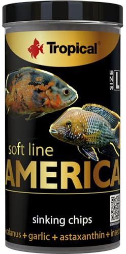 Soft Line America Size L 250ml / 130g - el alimento Blando en Forma de Chips alimenticios Que se Hunden para los Peces omnívoros y carnívoros de América del Norte y América del Sur