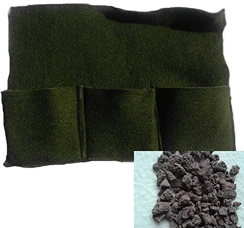 Pflanztasche 3er Mini incl Füllung Lava 4,8 Kg 2-8 mm Körnung Randgestaltung Teich Pflanzen