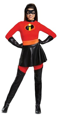 Disguise Women's Mrs. Incredible Skirted Deluxe Adult Costume