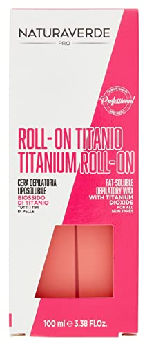 Naturaverde | PRO - Cera Depilatoria Liposoluble con Dióxido de Titanio, para Todo Tipo de Piel, Roll On, Cera Caliente, Depilación con Cera Caliente, Bote 100g