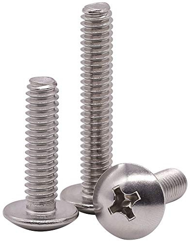 Tornillos para máquina de trineo 1/4 - 20, destornillador Phillips, totalmente rosca de máquina, acero inoxidable 18 - 8 304, acabado brillante por Eastlo Fastener
