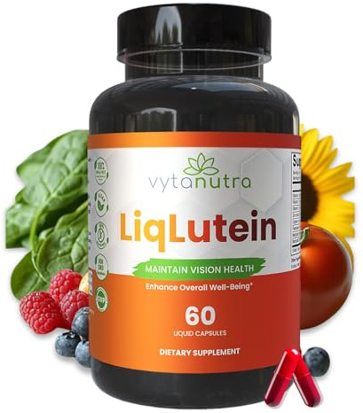 Vytanutra Liquid Lutein & Zeaxanthin – Fast-Absorbing Eye Support for Blue Light & Visual Health with Zinc, Vitamin A & Antioxidants – 60 Veggie Liquid Capsules