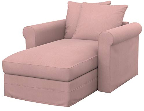 Soferia Überzug Kompatibel Mit GRONLID Recamiere Bezug Schonbezug Chaiselongue-Bezug Husse Einfache Reinigung Allergiefrei Wasserabweisend Majestic Velvet Rosa