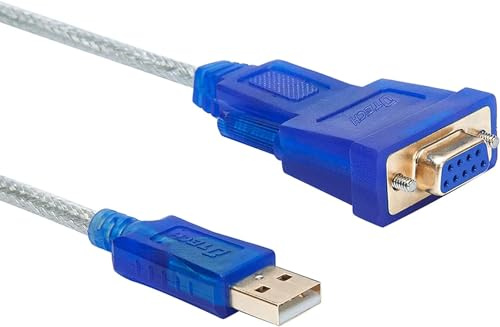 DTech USB to Serial Female Adapter Cable-1M | DB9 RS232 to USB 2.0 Cord with Prolific PL2303 Chip Windows 11 10 8 7 Mac Linux