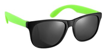 Komonee Drifter Black and Green Sunglasses Set With Soft Case and Cleaning Cloth Classic Style Retro Sun Shades UV400 Protection Unisex For Men Women Sports