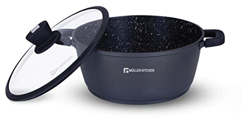 Müller Kitchen - Cacerola (Aluminio fundido a presión, Recubrimiento antiadherente) (28cm)