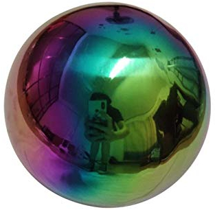 Gartenkugeln Bunte High Gloss Glitter Edelstahl-Kugel-Bereich Spiegel for Hausgarten-Dekoration Ball Supplies Ornament Dekorative Kugel (Size : 250mm)