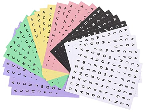 EXCEART 24blätter Buchstabensticker Alphabet Aufkleber Für Scrapbooking Und Bastelarbeiten Selbstklebend Für Fotoalben Bilderrahmen Und Schreibwaren