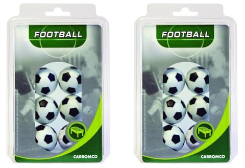 Carromco Kickerbälle im 6er Set | Ersatzbälle für Tischfussball 36mm, Schwarz