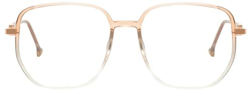 KAEOISFU Übergroße glänzende Lesebrille für Männer und Frauen, Anti-Blaulicht-Computerlesegerät, Stilvoll Computerbrille, Großem Rahmen Anti-Augenermüdung Leser Brille