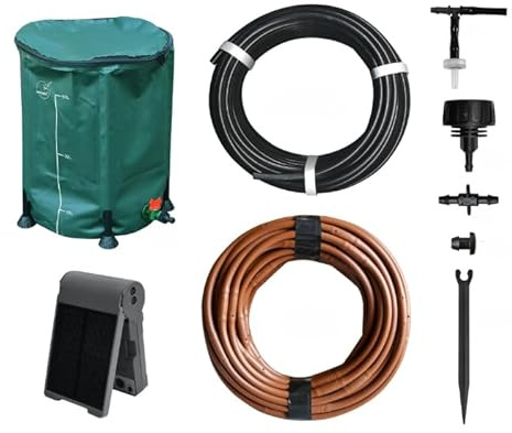 Jardibric - Kit Arrosage Goutte à Goutte Solaire Autonome - Pompe Programmable + Réserve Eau 50 L