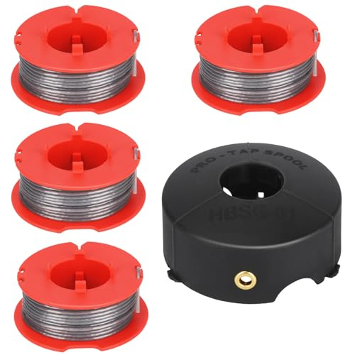 Eyoloty F016800175 Fadenspule 1,6mm Ersatzspule für Bosch Art 23 26 30 | Ersatzfadenspule mit 8m 1,6mm Trimmerfaden,für Bosch ART Combitrim Easytrim Rasentrimmer,und Spulen-Basisabdeckung F016L71088