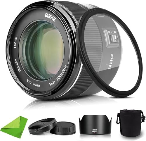 Meike 85mm F1.8 E-Mount STM Vollformat Autofokus Großblenden-Festbrennweitenobjektiv für Sony E-Mount Kameras A7R A74 A7R4 A7C A7III A7RII A7RIII A7SIII A7SII A9 A6600 A6500 A6400 A6300 A6100 A6000