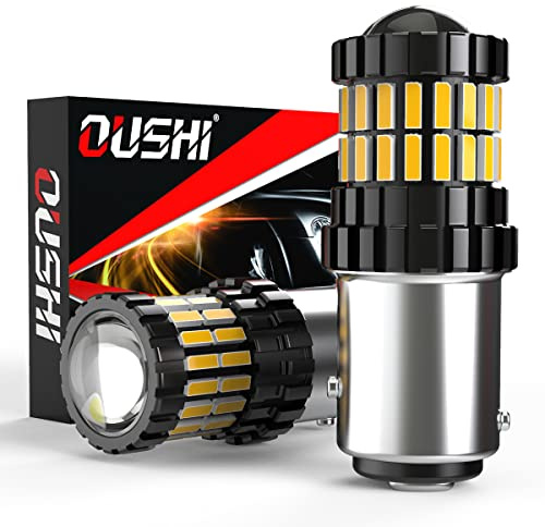 OUSHI 1157 BAY15D Bombillas LED, 6500K Xenón Blanco 300% De Brillo 2600Lm, P21/5W 2057 7528 Bombilla LED Para Luz De Marcha Atrás Luces De Señal De Giro De Freno Trasero, 2 Piezas