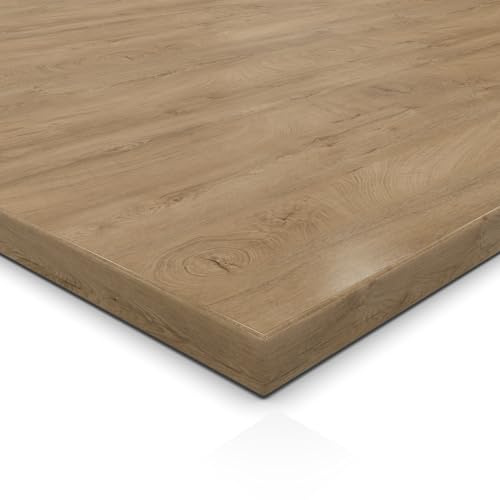 AUPROTEC Dekorplatte 19 mm Eiche ENDgrain Classic 70x130 cm – rundum ABS-Kante, pflegeleicht & robust für Regale, Möbel, Innenausbau