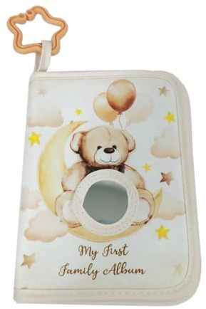 Baby-Bilderbuch - Weiches Fotoalbum mit Bären-Design und Cue-Panda - Mein erstes Stoff-Fotobuch