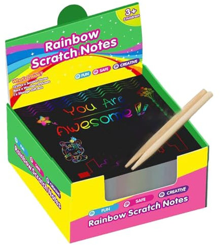 Schwarzes Kratzpapier – Buntes Kratzpapier, Kratzkunstaktivitäten für Kinder| Schwarze Kratzpapier-Notizkarten, Kritzelblöcke für Mädchen und, Papierkunst für Geburtstagsfeiern, Halloween, Bast