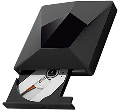 ZKLGS Lecteur DVD pour TV, Lecteur Optique Externe USB 3.0 CD/DVD-ROM DVD RW ROM graveur for Ordinateur Portable de Bureau pour Films en Famille