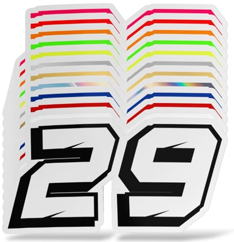 ERREINGE Adesivo NUMERO RACING PERSONALIZZABILE | Sticker prespaziato | compatibile per parabrezza, cofano auto, lunotto, carena moto, bici, casco, tuning, pista (20 cm)