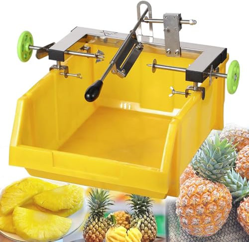 LHQYA Peladora De Piña De Acero Inoxidable, Peladora Manual De Piña con Marco/Herramienta, Ancho del Marco 30-37cm / Piña Grande Y Pequeña Disponible para Pelar Piña