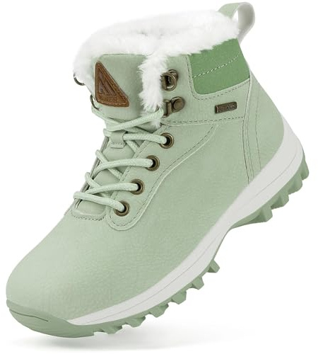 Mishansha Enfant Bottes d'hiver Doublure Chaude Vert 28EU