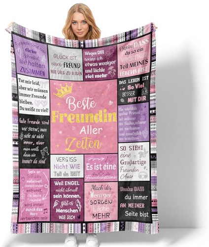 Tutukyle Beste Freundin Geschenke, Geschenke für Frauen, 150x130CM Decke Personalisiert Decke, Flauschig Wohndecke, Geschenkidee für Freund, Kollegin