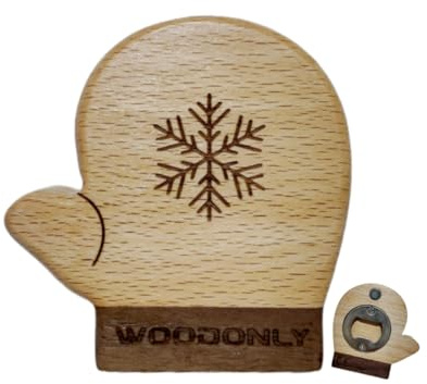 WOODONLY Décapsuleur en Bois 'La main de mon amour' avec Aimant – Cadeaux de Noël, Anniversaire, Saint-Valentin pour Hommes, Mari, Petit-Ami, Bars à la Maison Ouvre-bouteille (bois de hêtre)