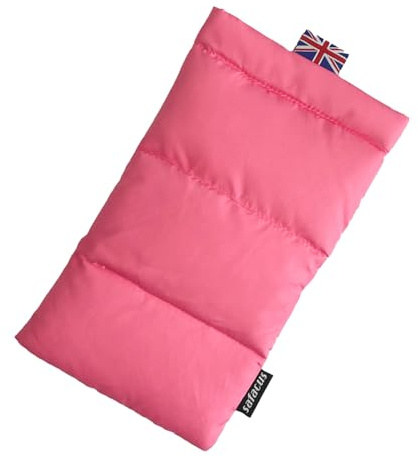 Thermal Phone Case Cellphone Pouch For Camping Hiking Prevents Freezing, Extends Battery Life, Outdoor Warm Phone Case Cover Bags For iPhone,Samsung Galaxy (Pink)