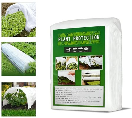 Zevmi Gartenvlies Winterschutz Pflanzen Außen: 3 x 10 M Wintervlies für Pflanzen Frostschutz Winterschutzvlies Pflanzenschutz für Hochbeete Gewächshaus für Wetterfest Kälte Vögel, 35 g/m²