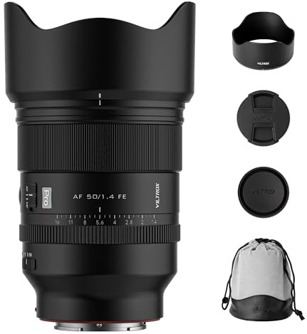VILTROX AF 50mm F1.4 Pro FE Lens for Sony E Mount, 50mm f/1.4 Auto Focus Portrait Prime Full Frame Lens with HyperVCM Motor Compatible with Sony Camera a7IV a7RV a9II a7CII ZVE1 A1 a6700 a6400