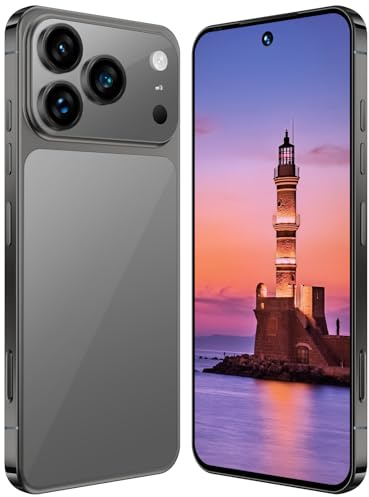 Telefoni Cellulari I17 Pro Max 5G, Smartphone Android 15.0, Telefono Cellulare Con Fotocamera Da 7,3 Pollici, 16GB RAM 1TB ROM, 8000 MAh, 78 MP 108 MP, Doppia SIM Gratuita Sbloccata,Black-7.3 Inch