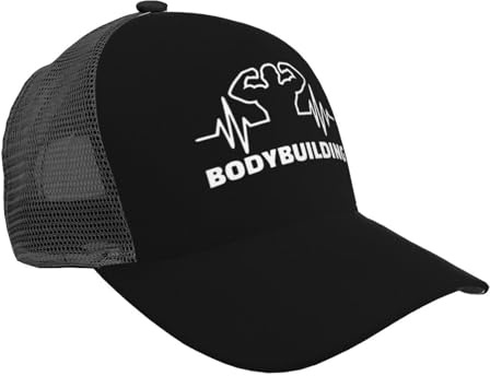 Casquette De Baseball Rythme Cardiaque De Musculation Trucker Caps Classic Baseball Cap Adjustable Bord Plat Casquettes pour Outdoo Camping Randonnée